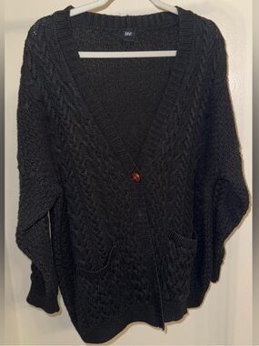 BDG Chunky Cable Knit Cardigan Sweater